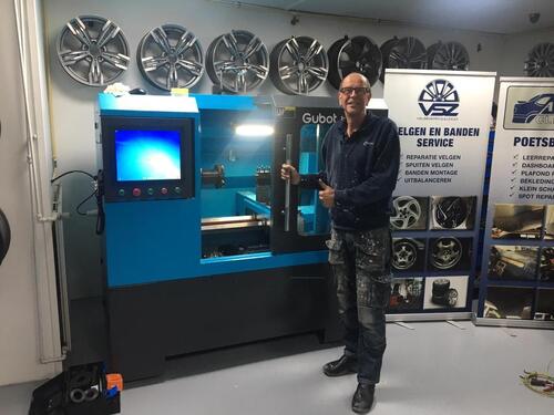 último caso de la compañía sobre De 20 a 30 ruedas al día ️ Una tienda holandesa de reparación de ruedas prospera con el Gubot LSB300