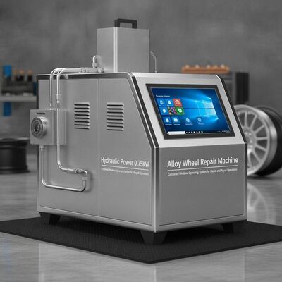 CNC Wheel Repair Machine with 0.75KW Hydraulic Pump 630mm Spindle Length and 0.001mm Positioning Accuracy