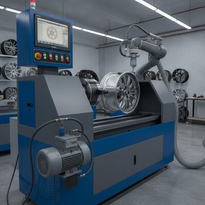 CNC Wheel Repair Machine with 0.75KW Hydraulic Pump Power 0.001mm Positioning Accuracy and 10T Working Pressure