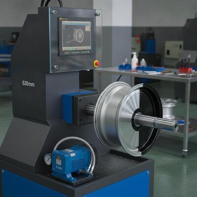 CNC Wheel Repair Machine with 630mm Spindle Length CNC Control System and 0.75KW Hydraulic Pump for Industrial Wheel Maintenance